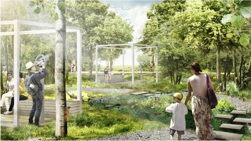 So sollen nach den Vorstellungen der Architekten die Paradiesgärten im Mühlbachtal 2019 aussehen.