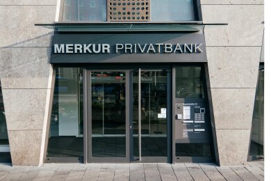 Der Hauptsitz der Merkur Privatbank in München.