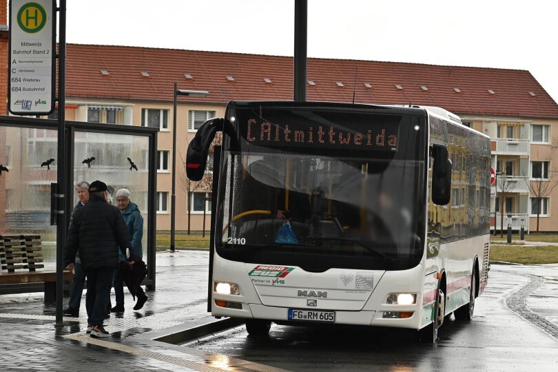 Die Busse von Regiobus - hier etwa an der Haltestelle am Mittweidaer Bahnhof - werden von Montag bis Sonntag aufgrund des Streiks nur mit Einschränkungen fahren.