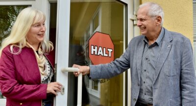 Ines Schlösser und Harald Koch vom Vorstand des Vereins Halt. Sie wissen um die Bedeutung des Vereins für viele Menschen in Limbach-Oberfrohna. 