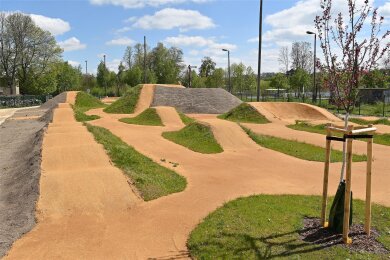 Der Bikepark Penig ist fast fertig und wird am 14. Mai eröffnet.