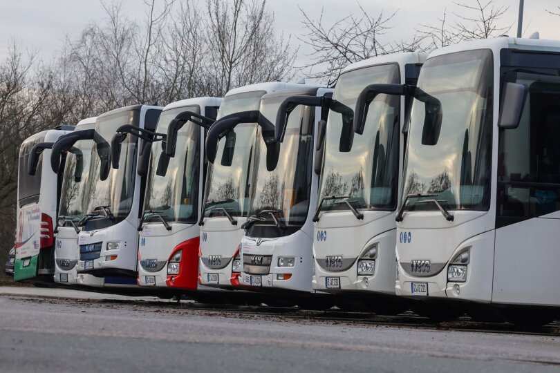 Streik: Viele Regionalverkehrsbusse im Landkreis Zwickau werden am Wochenende nicht ausrücken.