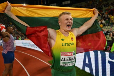 Schaffte mit 74,35 Metern einen Weltrekord: Mykolas Alekna aus Litauen.