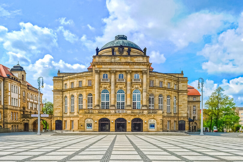 Das Opernhaus der Theater Chemnitz ist eines der schönsten Gebäude-Ensemble der Stadt.  