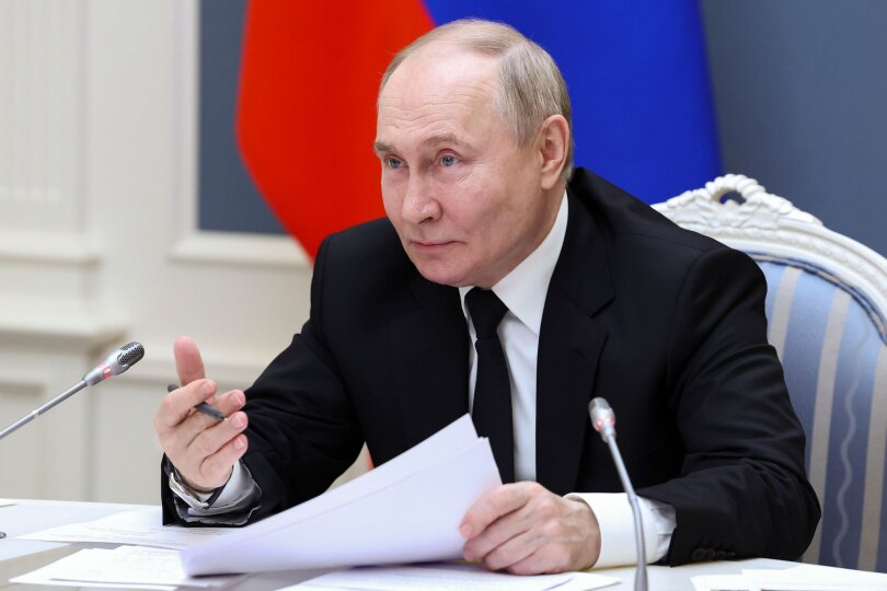 Der russische Präsident Wladimir Putin stellte sich in St. Petersburg den Fragen internationaler Nachrichtenagenturen. (Archivfoto)