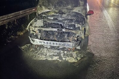 Trotz Feuerwehreinsatzes war der Wagen nicht mehr zu retten.