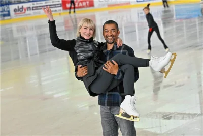Das einstige Traumpaar des Eiskunstlaufens wieder vereint: Aljona Savchenko und Robin Szolkowy traten jüngst beim Vereinsfest auf. 