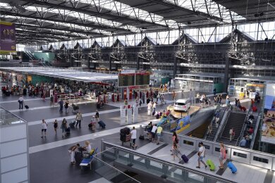 Der reibungslose Zugang zum Terminal im Flughafen Dresden wird von den Reisenenden gelobt.