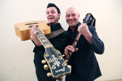 Die beiden Frontmänner der Thüringer Irish-Folk-Rockband Cornamusa gastieren als Duo „A‘N‘T“ in Poppengrün.