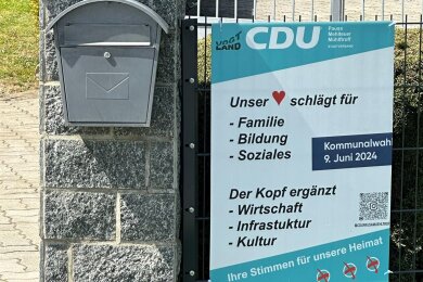 „Infrastuktur“ in „Mühlftroff“: Buchstabensalat auf einem Wahlplakat der CDU.