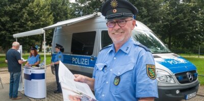 Zum Präventionsteam gehörten in Olbernhau die Polizeihauptmeister Andreas Pforte, Kathy Seyferth und Jana Kürschner. 