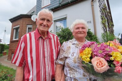 Herta und Helmut Pilniok aus Werdau blicken auf 70 Jahre Ehe zurück.