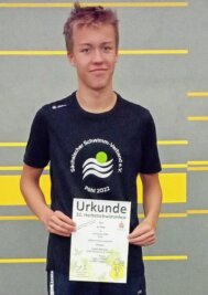 750 Sprünge ins Becken - Lukas Schauer, Schwimmer im SV 07 Annaberg. 