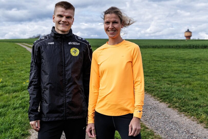 Christian Böttger vom SC Altmittweida und Maria Miether trainieren derzeit eifrig für den Leipzig-Marathon am 21. April. Bis dahin ist Christian Böttger als Fußballer aber noch dreimal im Abstiegskampf der Landesklasse gefordert.