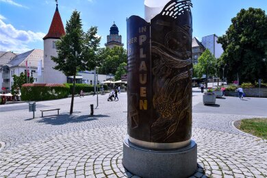 Am Denkmal zur Friedlichen Revolution in Plauen findet am Montag eine Gedenkveranstaltung statt.
