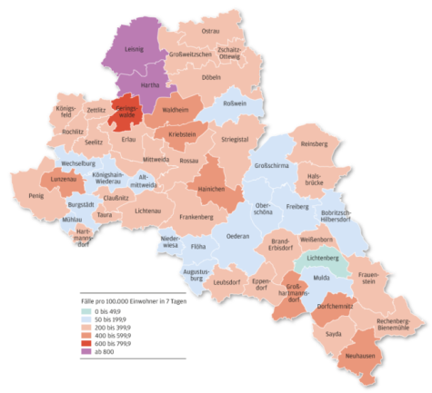 Aktuelle Coronadaten Für Den Landkreis Mittelsachsen: Leichte ...