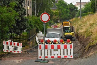 In Zettlitz geht auf einem Teil der Ortsdurchfahrt gar nichts mehr. Denn die Straße wird saniert.