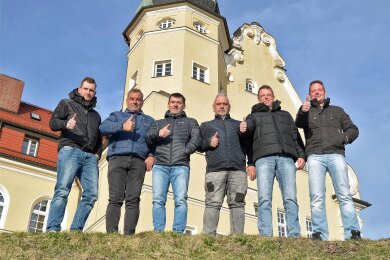 Das sind die „Bürger für Schöneck“: Von links: Max Weller, Nico Weller, Silvio Meinel, Andre Fiedler, Frank Seifert, André Rippert.