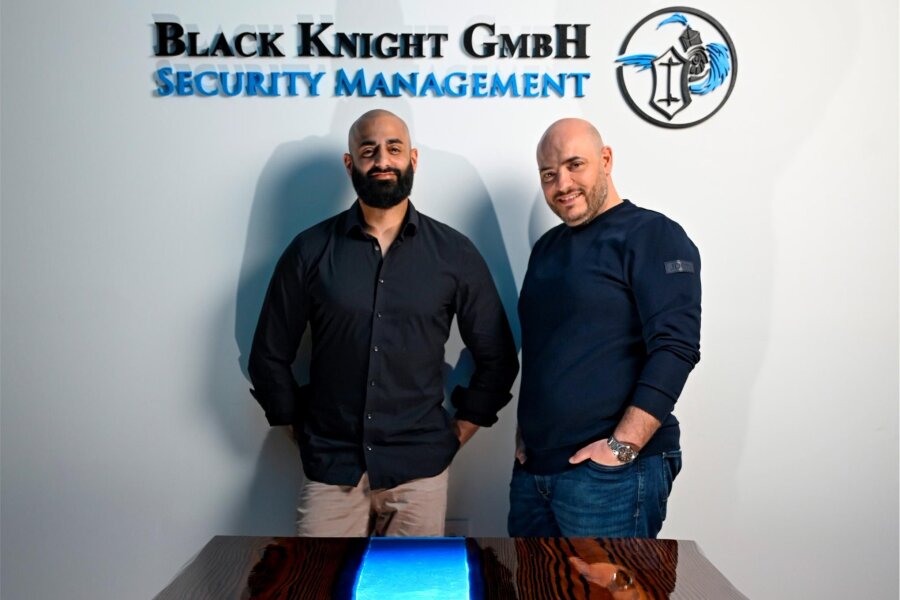 Haben ein erfolgreiches Security-Unternehmen aufgebaut: Ramin Al Khakani (links) ) und Husein Abdulla, beide Geschäftsführer der Black Knight GmbH in Leipzig.