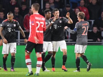 Lewandowski führt Bayern ins CL-Achtelfinale - Die Bayern besiegten die PSV Eindhoven mit 2:1.