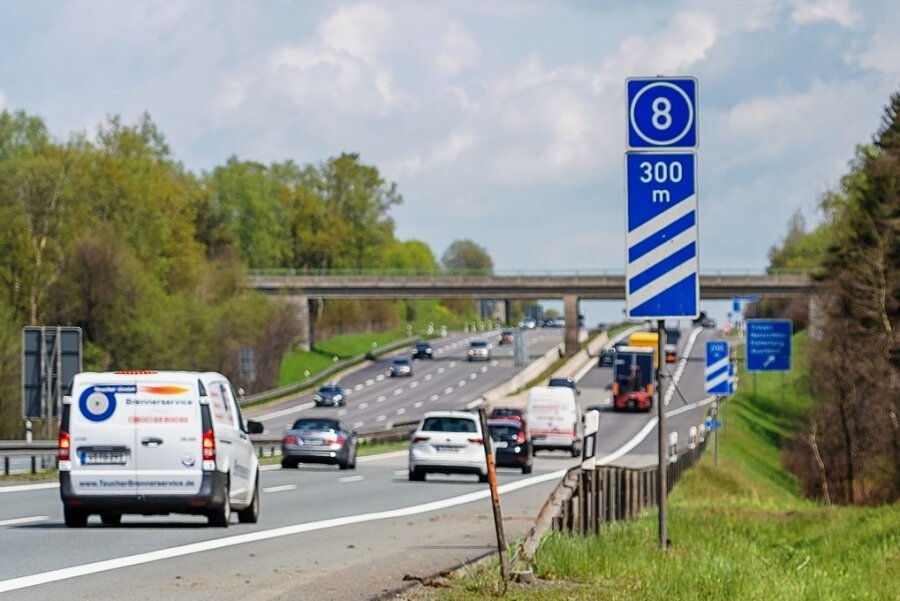 Die Anschlussstelle in Treuen, Fahrtrichtung Chemnitz, ist ab Montag für zwei Wochen gesperrt. 