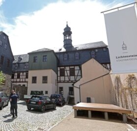 Ab 2022 gibt es neue Gastronomie in Lichtenstein - Die Bühne (rechts) auf der Rückseite des Ratskellers soll für Konzerte, Kabarett oder kleine Theatervorführungen genutzt werden.