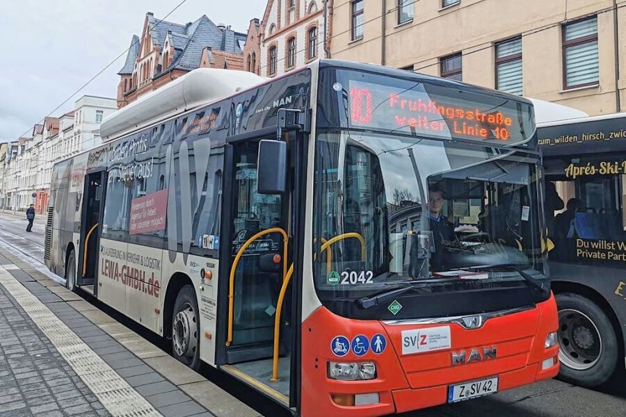 Ab Montag gilt in Zwickau eine veränderte Streckenführung auf den Bus-Linien 10 und 23 der SVZ - Die Linie 10 fährt stadtauswärts ab Montag mit neuer Streckenführung.