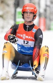 Ab morgen wird es für Rennrodler ernst - Chris Eißler bei seinem Weltcupsieg 2013 in Winterberg.