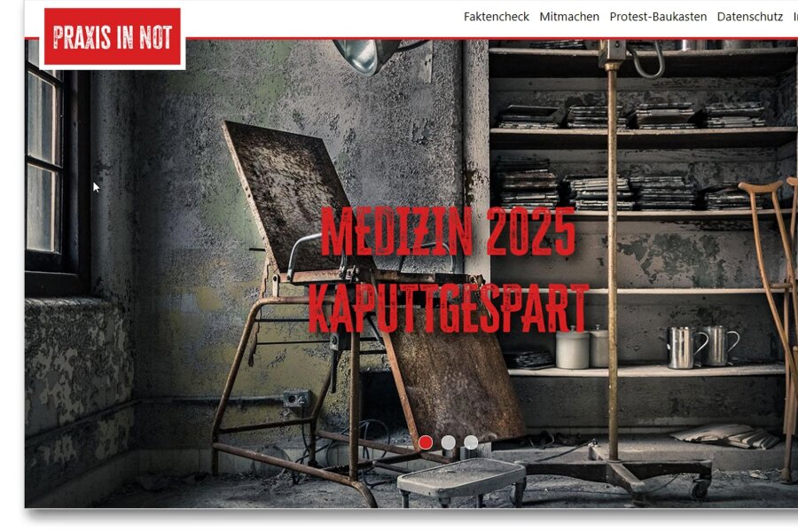 Ärzteverbände rufen für Montag zu Protest-Aktion auf - Praxen bleiben aber meist aus anderem Grund dicht - Mit drastischen Bildern warnt die Kampagne "Praxis in Not" im Netz vor dem Arztpraxis-Kollaps. 