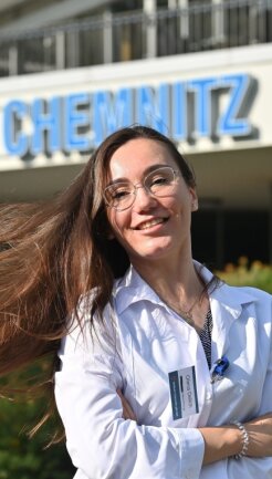 Olena Delich ist gebürtige Ukrainerin. Am Klinikum Chemnitz arbeitet sie als Assistenzärztin. 
