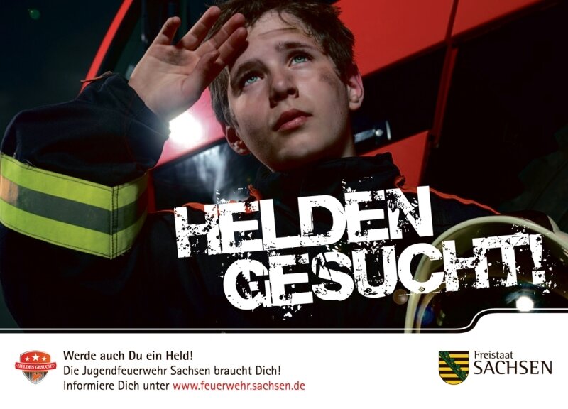 Werbeplakat "Helden gesucht!"