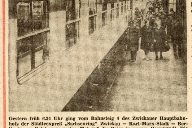 Als der "Ost-ICE" nach Berlin rollte - Aus "Freie Presse" vom 23. November 1976, 