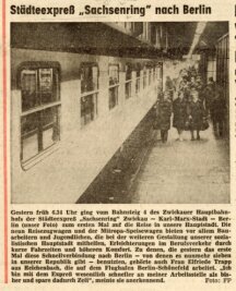 Als der "Ost-ICE" nach Berlin rollte - Aus "Freie Presse" vom 23. November 1976, 