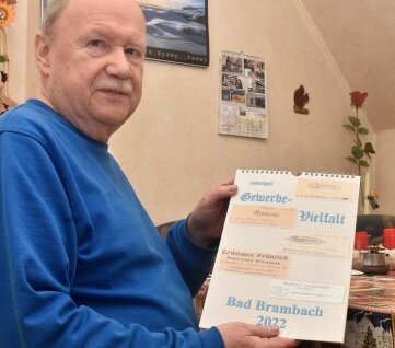 Als die Wirtschaft im Kurort florierte - Erhard Adler mit dem mittlerweile 19. Kalender zur Ortsgeschichte. 