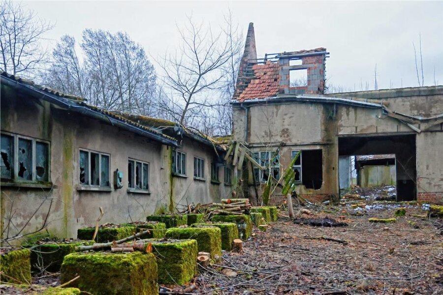 Alter Schweinestall in Oberlungwitz verschwindet - Der alte Schweinestall wird abgerissen. 