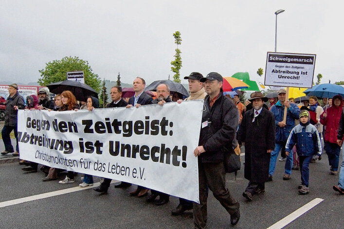 Alter Streit um neues Leben -  Gehen seit 2010 gegen Abtreibung in Annaberg auf die Straße: Christdemokraten für das Leben. 