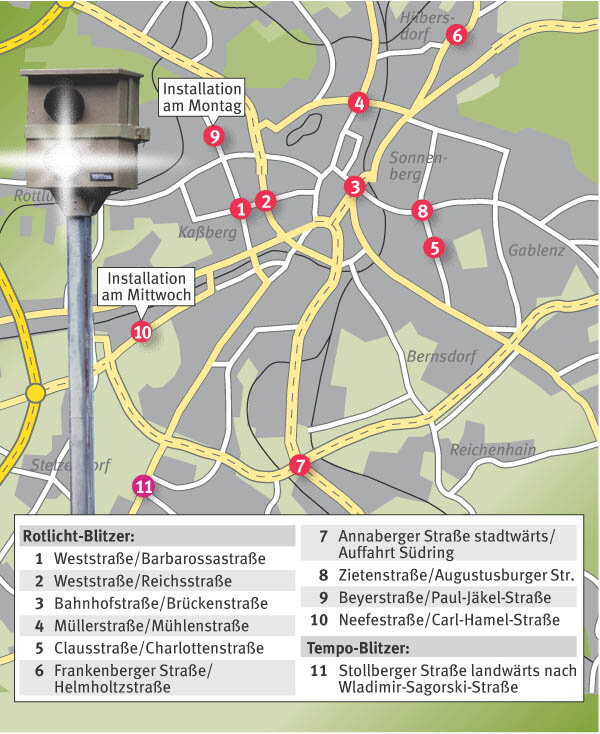 Ampel-Sündern in Chemnitz geht es ans Geld - 