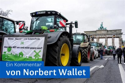 Ampelkoalition ist im Modus der Dauerkorrektur - Landwirte demonstrieren in Berlin mit ihren Fahrzeugen gegen die Pläne der Bundesregierung, den Agrardiesel und die Kfz-Steuerbefreiung für die Land- und Forstwirtschaft zu streichen.