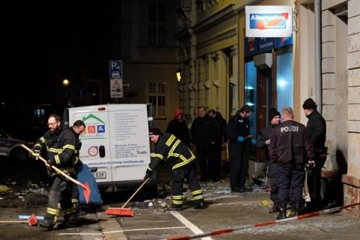 Anklage nach Sprengstoff-Anschlag auf AfD-Büro in Döbeln erhoben - Ein Sprengsatz war am 3. Januar 2019 vor dem AfD-Büro an der Bahnhofstraße in Döbeln detoniert.