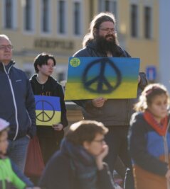 Annaberg-Buchholzer demonstrieren für den Frieden - 