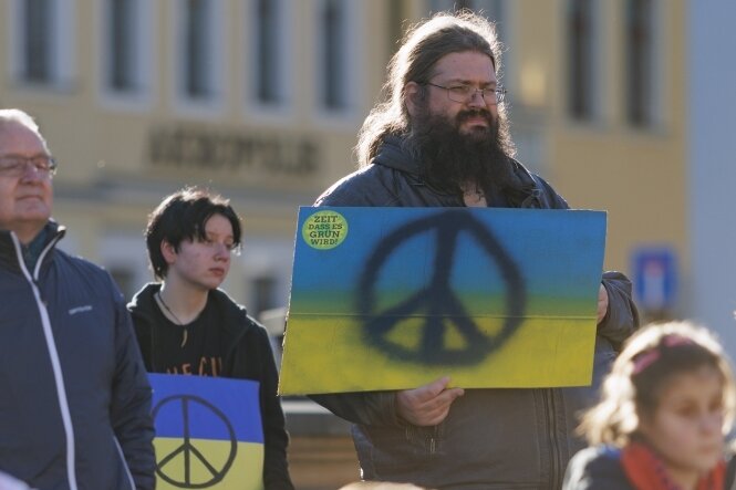 Annaberg-Buchholzer demonstrieren für den Frieden  
