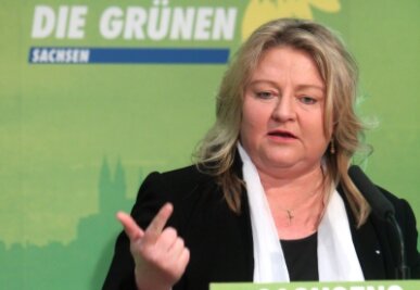 Antje Hermenau: "Ein Parteiaustritt kann immer passieren" - Die scheidende Fraktionsvorsitzende Antje Hermenau beim Landesparteitag der Grünen im Januar in Leipzig. 