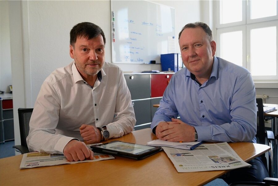 Anzeigenblatt Blick auch im Digitalen angekommen - Tobias Schniggenfittig (rechts) ist Geschäftsführer des VAC und verantwortet mit Lutz Wienhold die Erfolge des Lokalmediums BLICK. 