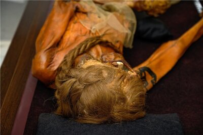 Archäologiemuseum Chemnitz: Keine Mumie aus Russland in nächster Ausstellung - Die gut erhaltene Mumie eines Reiterkriegers mit großflächiger Tätowierung wird wegen des Kriegsgeschehens und dessen Folgen nicht in einer Schau im Archäologiemuseum gezeigt werden können. 