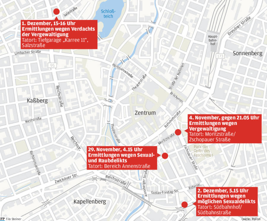 Attacken auf Frauen: Übergriffe in Chemnitz gehen weiter - 