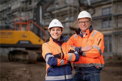 Auch im Untergrund herausragend - Chefin der Heinz Lange Bauunternehmen GmbH, Janet Lange und Geschäftsführer Andreas Reck.