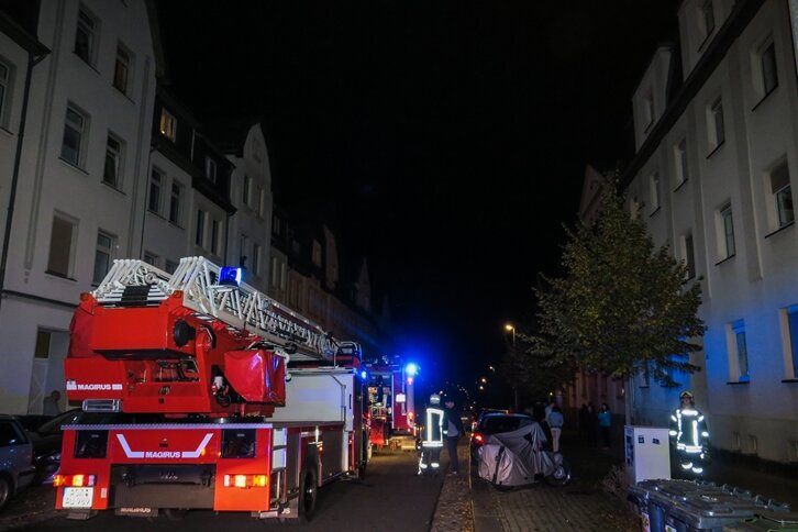 Aue: Feuer an der Lindenstraße - 