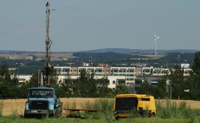 Baustelle für die Biogasanlage in Neuplanitz