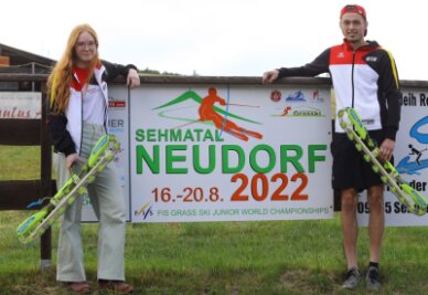 Auf Rollen und Ketten rasant ins Tal - Annabel Dietz und Elias Herrmann fiebern der Junioren-WM im erzgebirgischen Neudorf entgegen. 