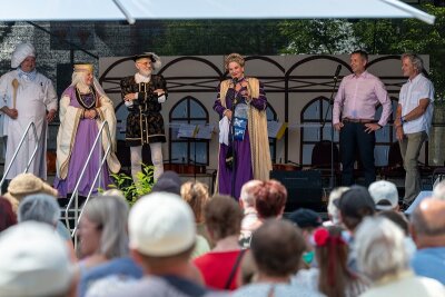 Auftakt zum Fürstentag in Rochlitz - Die Eröffnung mit den Bürgermeistern aus Rochlitz und Seelitz